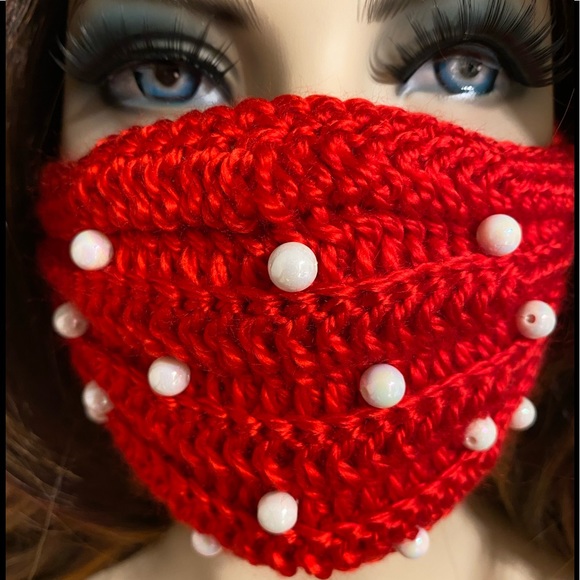 Decorative Hand-knitted Face Mask - Picture 11 of 11